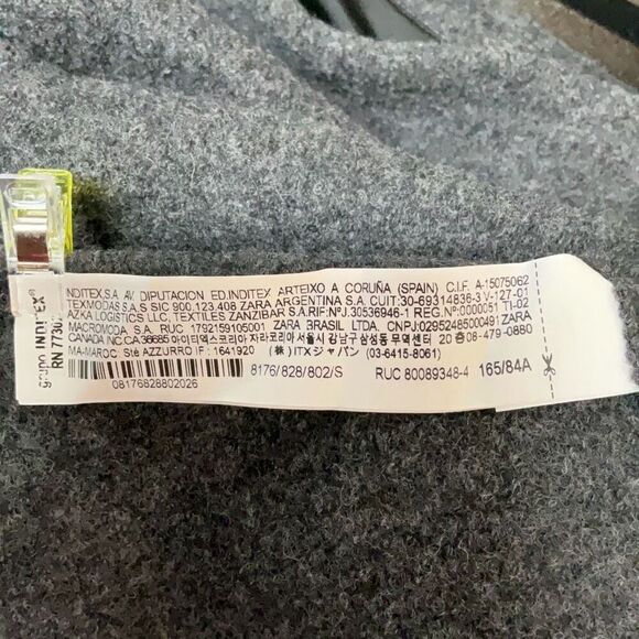 ZARA Gray Strapless Wool Limited Edition Tube Draped Maxi Dress Small - Picture 10 of 12